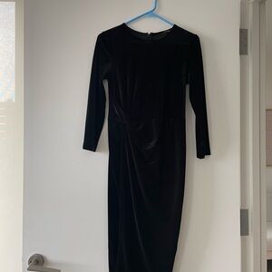 Elegant Black Velvet Dress